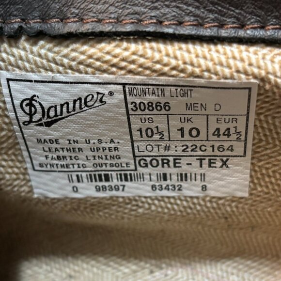 Danner Mountain Light Gore-Tex Boots - Size 10.5 US - Used, Great Condition - Picture 3 of 3
